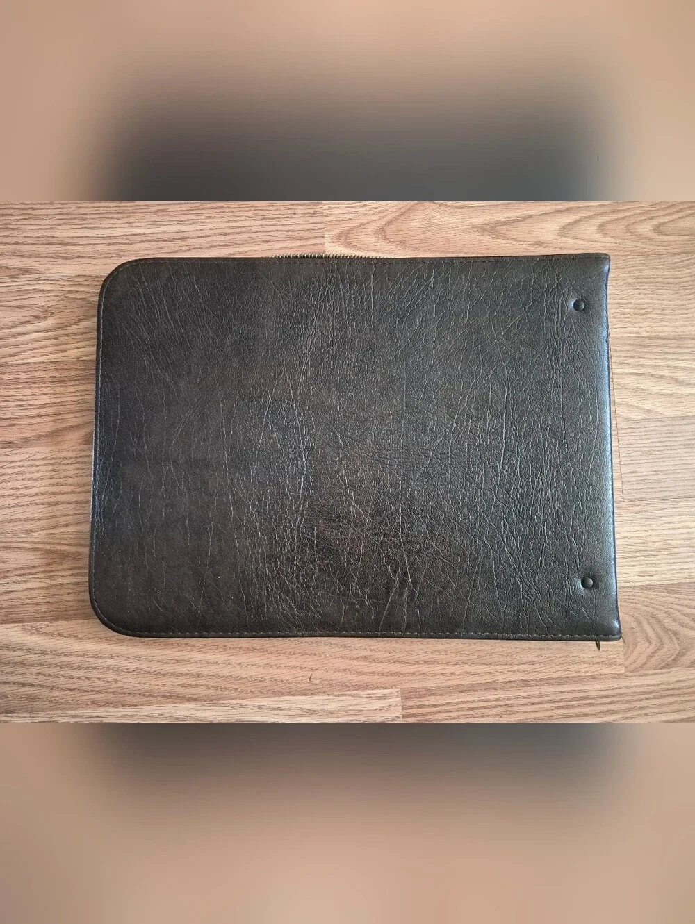 Dark Brown Zippered Ring Binder